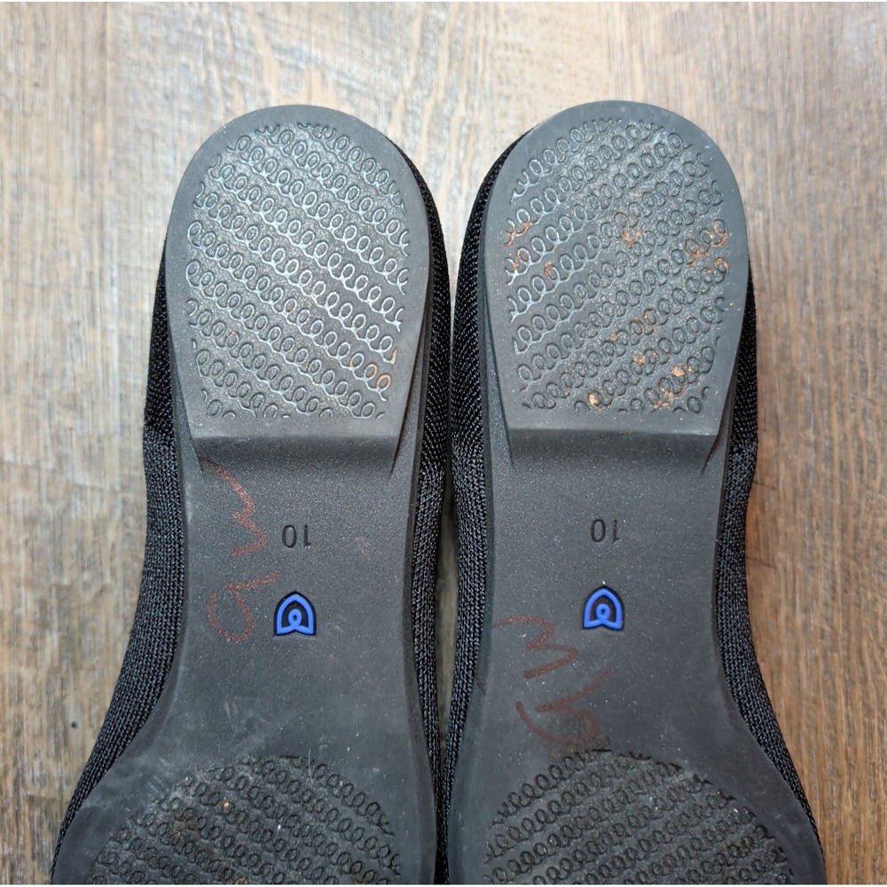 Rothy's The Point II Ballet Flat Black Knit Women Size 10 With In Love Insoles - Picture 13 of 13